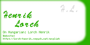 henrik lorch business card